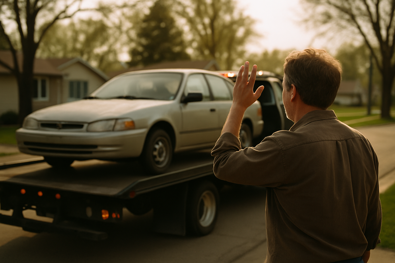 Vehicle donation moment in South Dakota